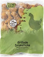 Kyckling Drumsticks Grillade Halal Fryst 2kg